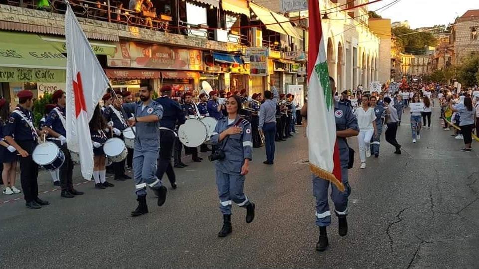 The opening of the Lebanese Scout Festival in Aley