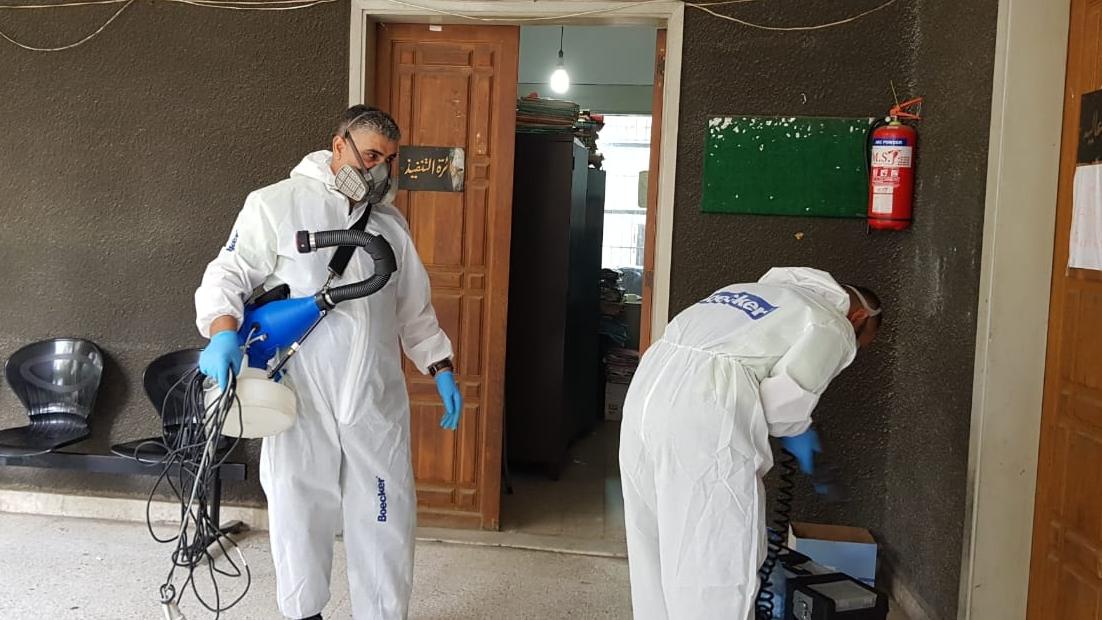 Sterilization of the Saray building in Aley by World Vision