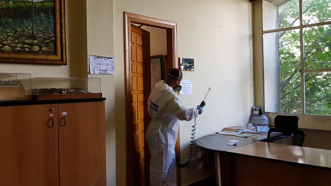 Sterilization of the Saray building in Aley by World Vision