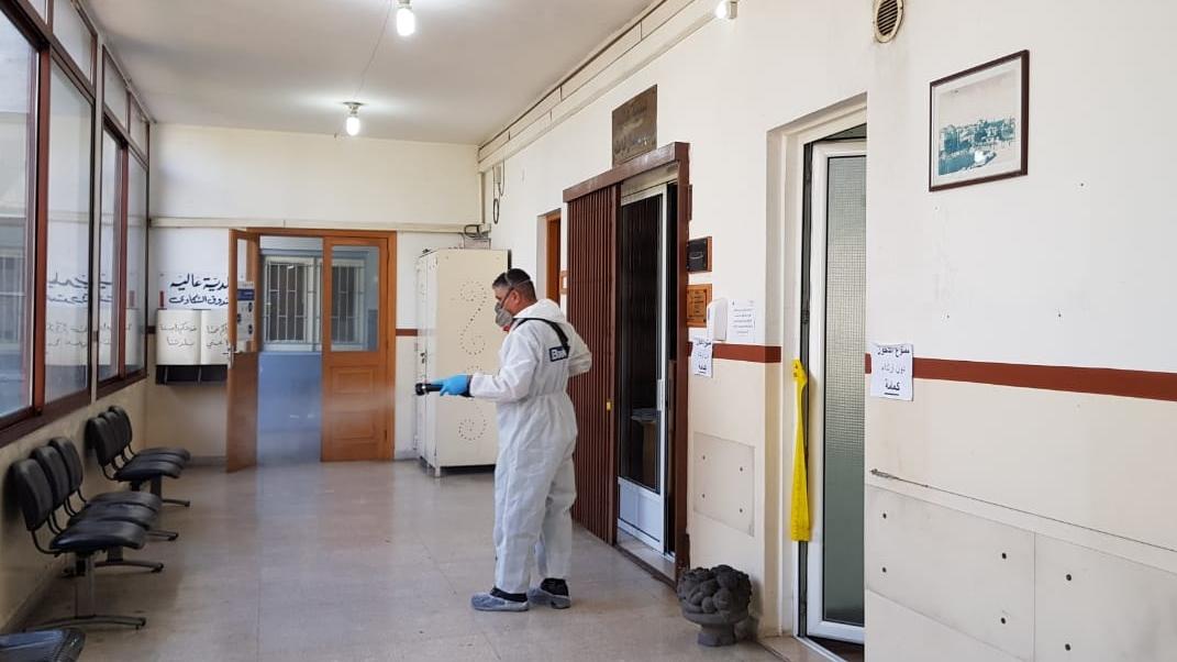 Sterilization of the Saray building in Aley by World Vision