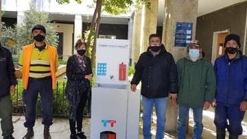 Provision of 3 handwashing stations by World Vision