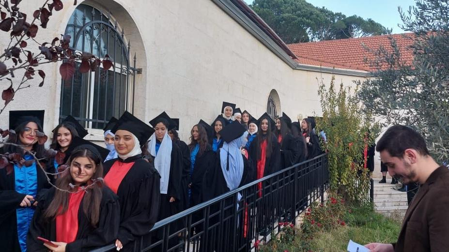 Graduation ceremony for 80 female students from the MOTG Digital Academy at  Aley Municipal Cultural Center