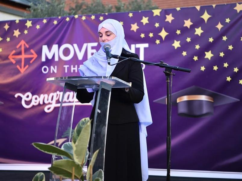 Graduation ceremony for 80 female students from the MOTG Digital Academy at  Aley Municipal Cultural Center