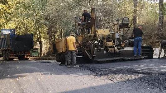 تزفيت منطقة الكتانه في مدينة عاليه